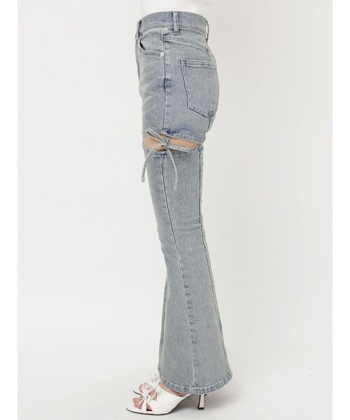 RESEXXY(リゼクシー)の「【追加生産分】カットアウトリボンデニムパンツ(デニムパンツ・レディース・ライトブルー/ブルー/インディゴブルー/ブラック・SMALL/MEDIUM/X-SMALL/LARGE)」の20枚目の写真