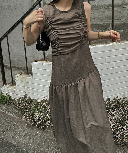 【未使用品タグ付き】　COLUMN ワンピース AMBIDEX Store △〇lace pin tuck ワンピース(F