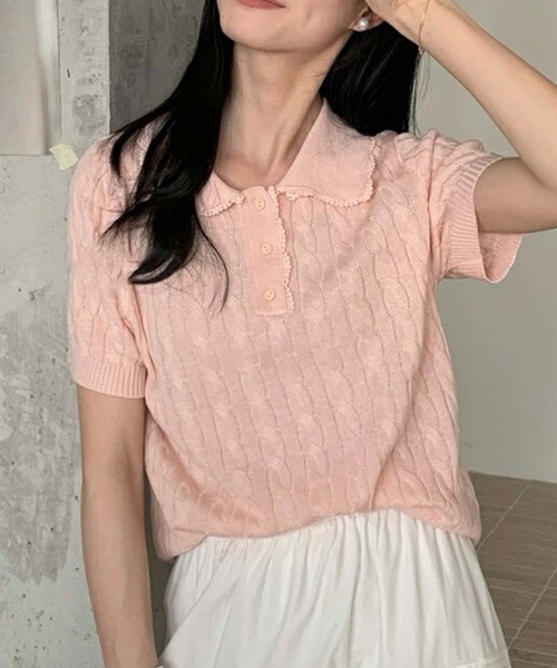 lui jewelry 半袖ニット ベージュカラー 未使用 lui jewelry 半袖ニット ベージュカラー 未使用 トップス