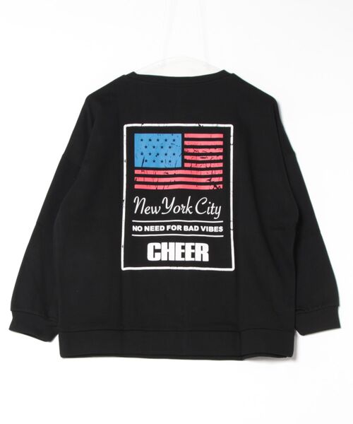 CHEER(チアー)の「バックプリントスウェットビッグトレーナー(スウェット・レディース・ブラック/ホワイト・S/L/M)」の15枚目の写真
