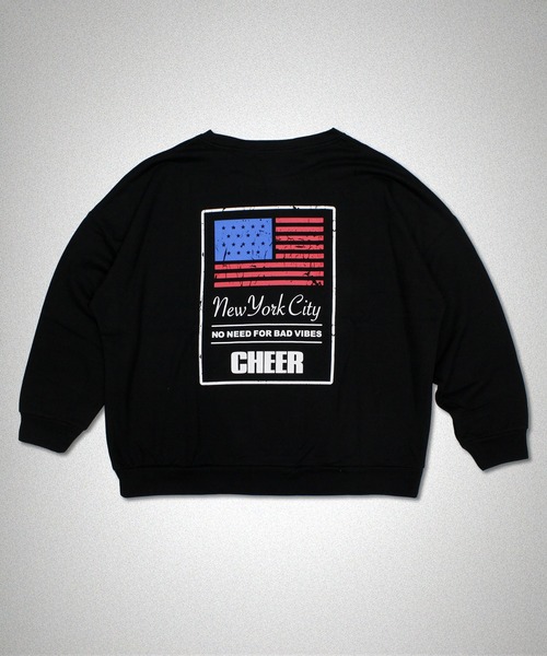 CHEER(チアー)の「バックプリントスウェットビッグトレーナー(スウェット・レディース・ブラック/ホワイト・S/L/M)」の9枚目の写真