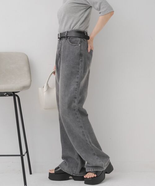 RETRO GIRL（レトロガール）の「フレアデニムPT（デニムパンツ・レディース・ブルー系その他5/ライトグレー/ダークブルー・FREE）」の18枚目の写真