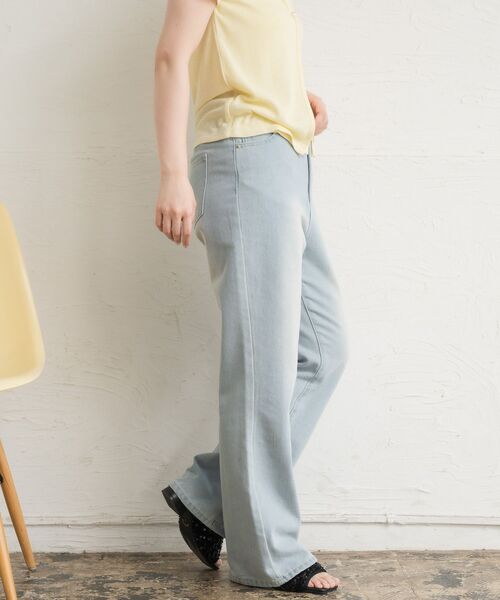 RETRO GIRL（レトロガール）の「フレアデニムPT（デニムパンツ・レディース・ブルー系その他5/ライトグレー/ダークブルー・FREE）」の6枚目の写真