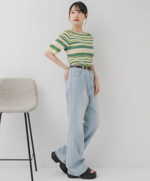 RETRO GIRL（レトロガール）の「フレアデニムPT（デニムパンツ・レディース・ブルー系その他5/ライトグレー/ダークブルー・FREE）」の9枚目の写真