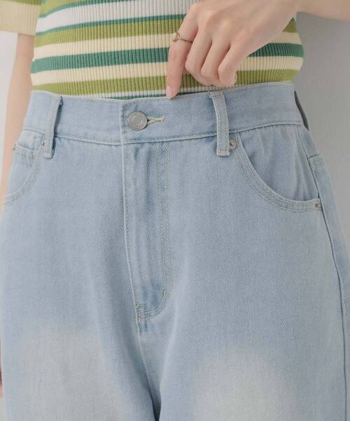 RETRO GIRL（レトロガール）の「フレアデニムPT（デニムパンツ・レディース・ブルー系その他5/ライトグレー/ダークブルー・FREE）」の12枚目の写真