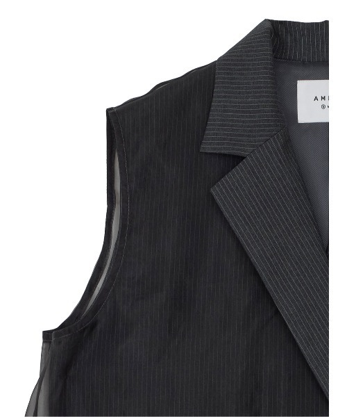 Ameri　　MEDI SHEER DOCKING LADY LIKE VEST MEDI SHEER DOCKING LADY LIKE VEST