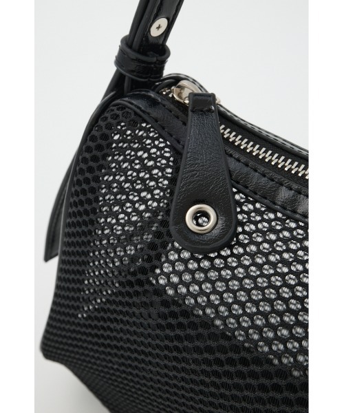 MOUSSY(マウジー)の「MESH ONE SHOULDER バッグ(ショルダーバッグ・レディース・キナリ/ブラック・FREE)」の10枚目の写真