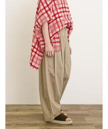 Samansa Mos2 | 【M/Lサイズ】パン屋さんみたいなタックパンツ(その他パンツ)