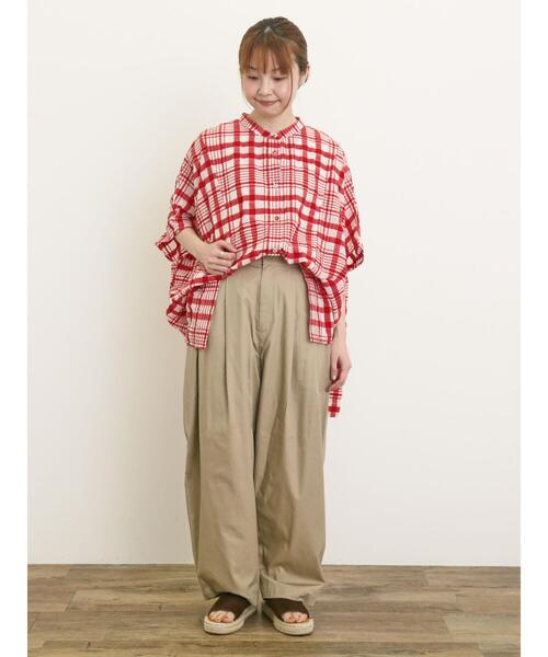 Samansa Mos2（サマンサ モスモス）の「【M/Lサイズ】パン屋さんみたいなタックパンツ（その他パンツ・レディース・チャコールグレー/オフホワイト/ベージュ・M/L）」の20枚目の写真