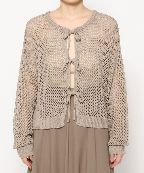 mysty woman（ミスティウーマン）の「2WAYメッシュプルオーバー　497235（ニット/セーター・レディース・オフホワイト/ブラック/グレイッシュベージュ・FREE）」の12枚目の写真