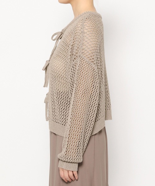 mysty woman（ミスティウーマン）の「2WAYメッシュプルオーバー　497235（ニット/セーター・レディース・オフホワイト/ブラック/グレイッシュベージュ・FREE）」の13枚目の写真