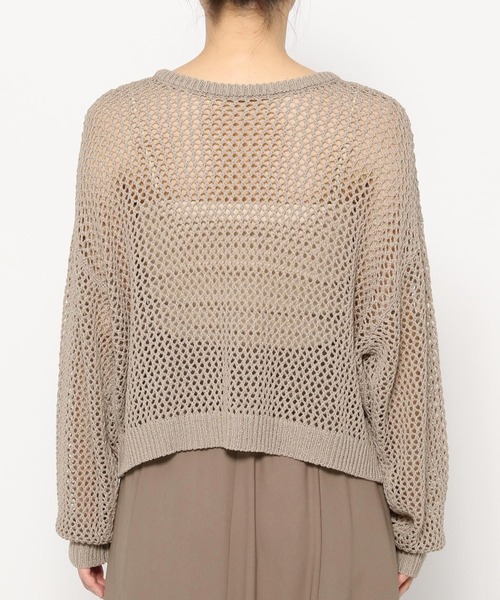 mysty woman（ミスティウーマン）の「2WAYメッシュプルオーバー　497235（ニット/セーター・レディース・オフホワイト/ブラック/グレイッシュベージュ・FREE）」の14枚目の写真