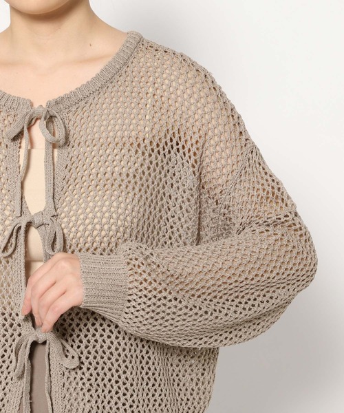 mysty woman（ミスティウーマン）の「2WAYメッシュプルオーバー　497235（ニット/セーター・レディース・オフホワイト/ブラック/グレイッシュベージュ・FREE）」の16枚目の写真