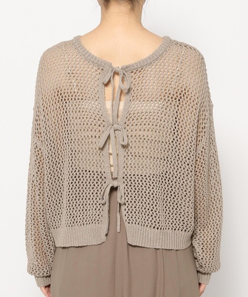 mysty woman（ミスティウーマン）の「2WAYメッシュプルオーバー　497235（ニット/セーター・レディース・オフホワイト/ブラック/グレイッシュベージュ・FREE）」の20枚目の写真