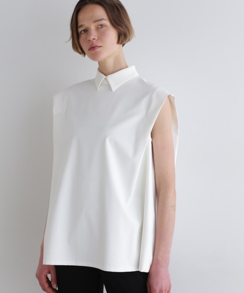 ◇ストレッチオックスノースリーブブラウス（シャツ/ブラウス）｜LE