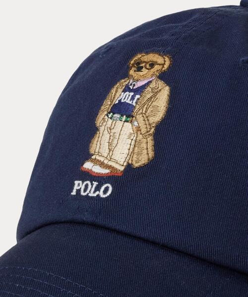 POLO RALPH LAUREN（ポロ ラルフ ローレン）の「Polo ベア ツイル ボール キャップ（キャップ・メンズ・ネイビー系1・ONE）」の3枚目の写真