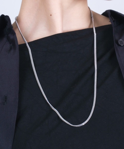 TOMWOOD(トムウッド)】Curb Chain M シルバーネックレス 24.5