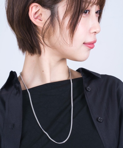 TOMWOOD(トムウッド)】Curb Chain M シルバーネックレス 24.5