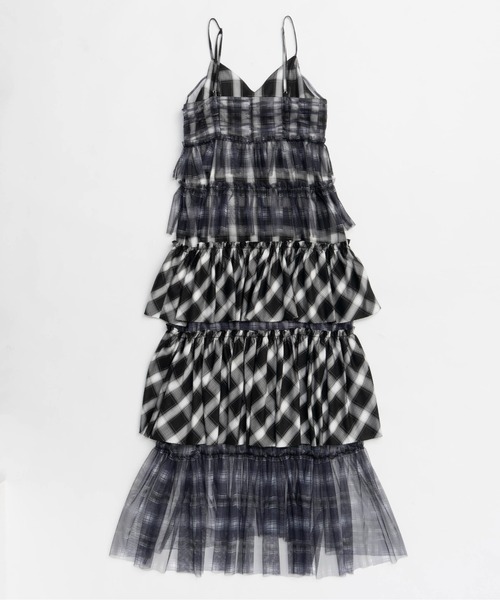 Plaid Tiered Dress/チェックティアードワンピース【MAISON
