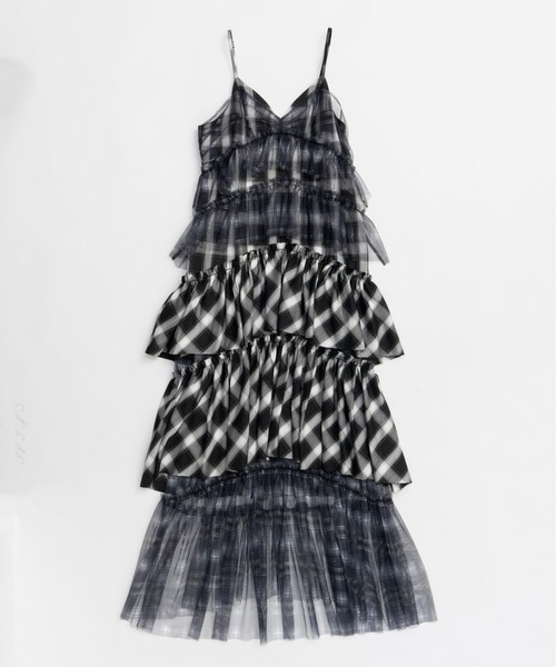 maison special ワンピース Plaid Tiered Dress/チェックティアードワンピース【MAISON
