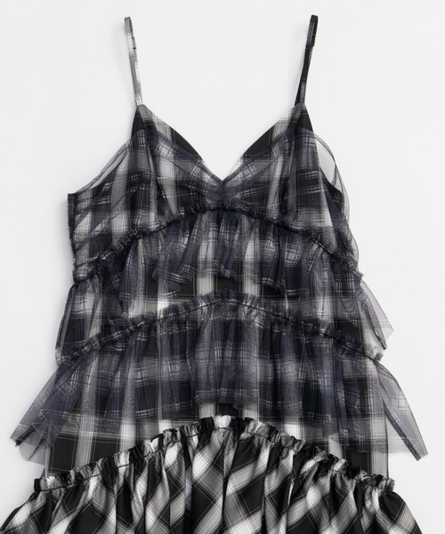 Plaid Tiered Dress/チェックティアードワンピース【MAISON