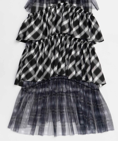 Plaid Tiered Dress/チェックティアードワンピース【MAISON