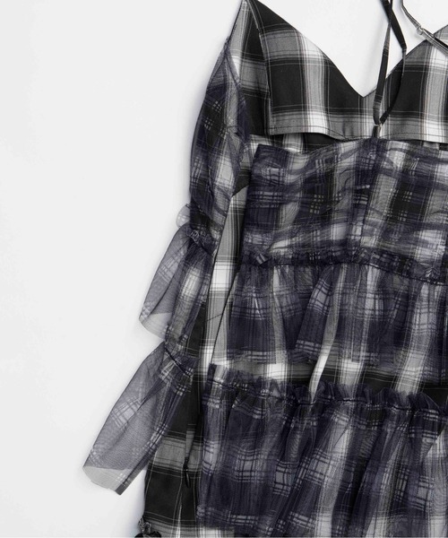 Plaid Tiered Dress/チェックティアードワンピース【MAISON