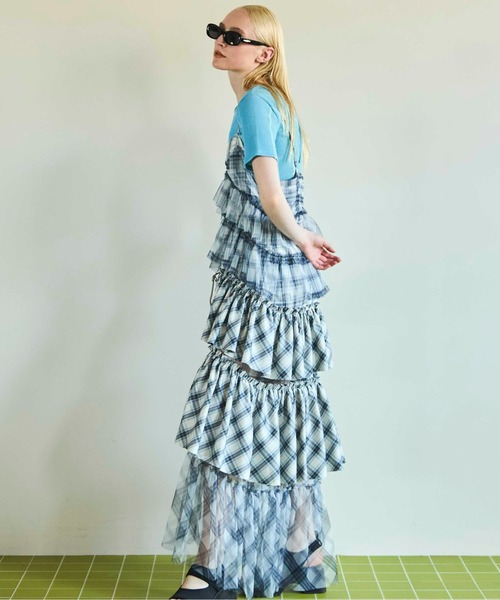 Plaid Tiered Dress/チェックティアードワンピース【MAISON