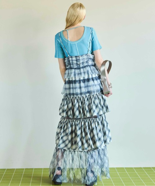 Plaid Tiered Dress/チェックティアードワンピース【MAISON