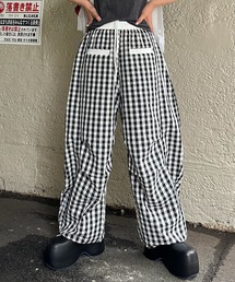 その他パンツ（ブラック/黒色系・チェック柄）ファッション通販