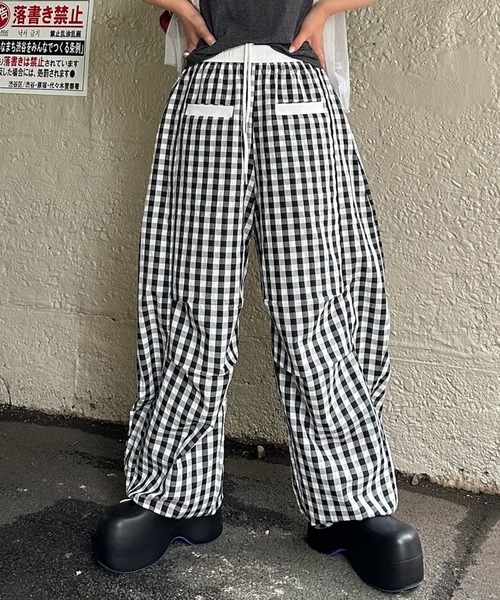 Alley Tokyo(アリートーキョー)の「いろんな柄パラシュートパンツ(その他パンツ・レディース・イエロー/レッド/サックスブルー/ブラック/ブラウン/ピンク・F)」の2枚目の写真