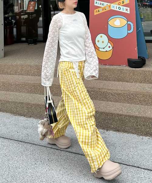 Alley Tokyo(アリートーキョー)の「いろんな柄パラシュートパンツ(その他パンツ・レディース・イエロー/レッド/サックスブルー/ブラック/ブラウン/ピンク・F)」の22枚目の写真