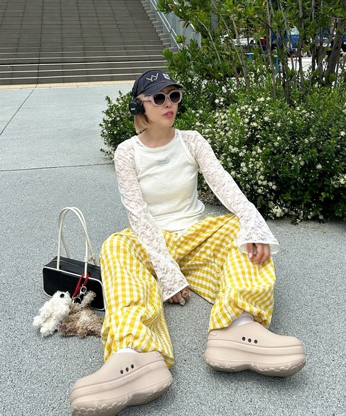 Alley Tokyo(アリートーキョー)の「いろんな柄パラシュートパンツ(その他パンツ・レディース・イエロー/レッド/サックスブルー/ブラック/ブラウン/ピンク・F)」の17枚目の写真