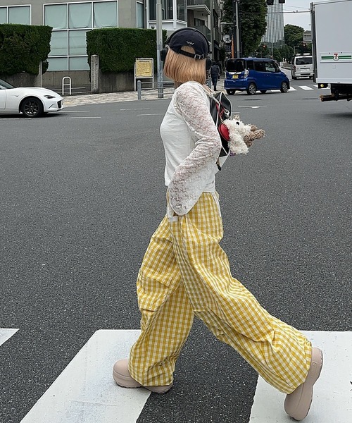 Alley Tokyo(アリートーキョー)の「いろんな柄パラシュートパンツ(その他パンツ・レディース・イエロー/レッド/サックスブルー/ブラック/ブラウン/ピンク・F)」の15枚目の写真