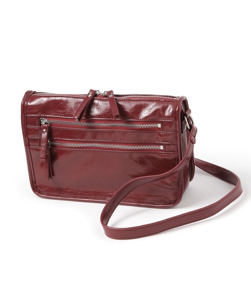 LAKOLE（ラコレ）の「Wジップスクエアショルダーバッグ / 494027（ショルダーバッグ・レディース・ブラック/ボルドー/オフホワイト・FREE）」の21枚目の写真