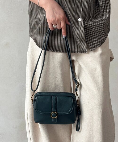 CPCM（シーピーシーエム）の「ヴィンテージミニショルダー（ショルダーバッグ・レディース・ブラック/ブラウン/グリーン・FREE）」の3枚目の写真