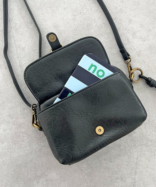 CPCM（シーピーシーエム）の「ヴィンテージミニショルダー（ショルダーバッグ・レディース・ブラック/ブラウン/グリーン・FREE）」の5枚目の写真