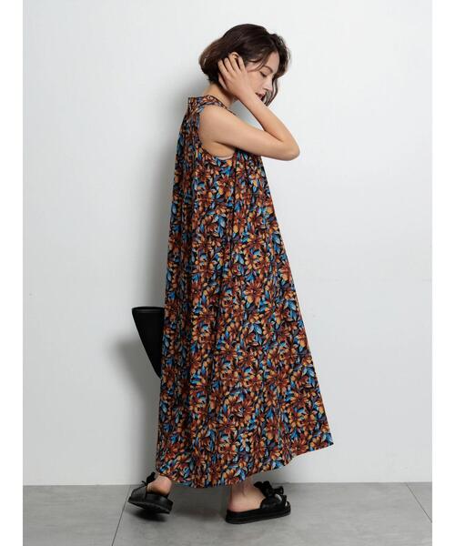 Te chichi(テチチ)の「フラワープリントワンピース(ワンピース・レディース・グリーン/オレンジ・F)」の20枚目の写真