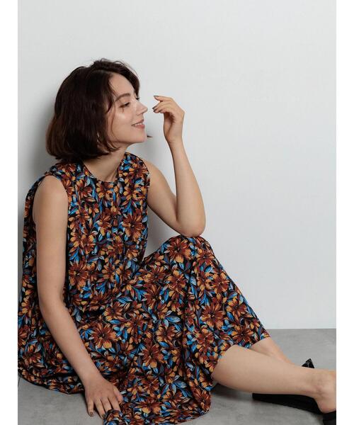 Te chichi(テチチ)の「フラワープリントワンピース(ワンピース・レディース・グリーン/オレンジ・F)」の19枚目の写真