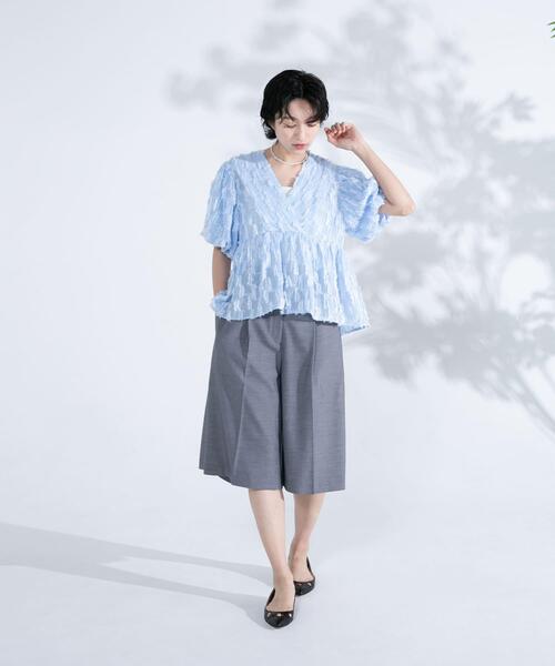 URBAN RESEARCH ROSSO WOMEN（アーバンリサーチ　ロッソ）の「ジャガードバルーンスリーブブラウス（シャツ/ブラウス・レディース・ホワイト/ブルー系その他・FREE）」の17枚目の写真