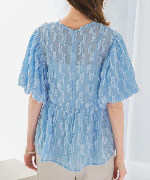 URBAN RESEARCH ROSSO WOMEN（アーバンリサーチ　ロッソ）の「ジャガードバルーンスリーブブラウス（シャツ/ブラウス・レディース・ホワイト/ブルー系その他・FREE）」の21枚目の写真