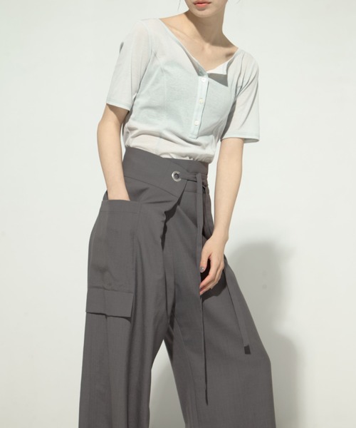 UJOH グレースラックス UJOH/ウジョー】《STUDIOUS別注》Eylet Wide PNT/アイレット