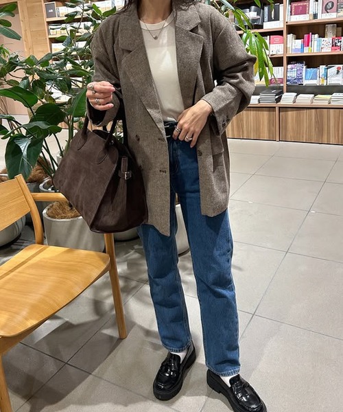 セール】【セットアップ対応】ダブルテーラードツイードジャケット