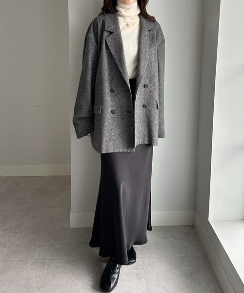 セール】ダブルテーラードツイードジャケット（テーラード