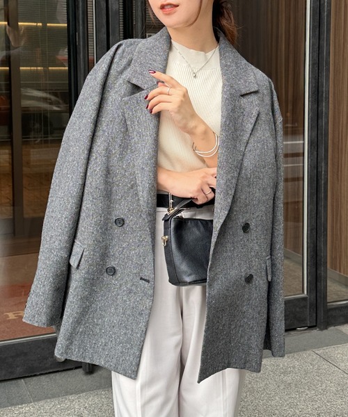 RANAN（ラナン）の「ダブルテーラードライトツイードジャケット（テーラードジャケット・レディース・ブラック/ベージュ・M/L）」の20枚目の写真