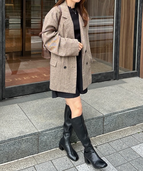RANAN（ラナン）の「ダブルテーラードライトツイードジャケット（テーラードジャケット・レディース・ブラック/ベージュ・M/L）」の19枚目の写真