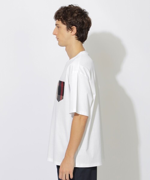 CB CRESTBRIDGE(シービークレストブリッジ)の「チェックポケットTシャツ(Tシャツ/カットソー・レディース・オフホワイト/ブラック・3/2/1/0)」の6枚目の写真