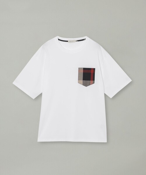 CB CRESTBRIDGE(シービークレストブリッジ)の「チェックポケットTシャツ(Tシャツ/カットソー・レディース・オフホワイト/ブラック・3/2/1/0)」の8枚目の写真