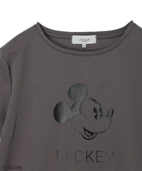 LE SOUK HOLIDAY(ルスークホリデー)の「Mickey Mouse/ロゴTシャツ【接触冷感】(Tシャツ/カットソー・レディース・オフホワイト/チャコールグレー/カーキ・M/L)」の11枚目の写真