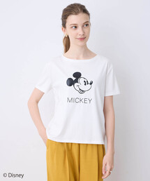Mickey Mouse／ロゴTシャツ【接触冷感】